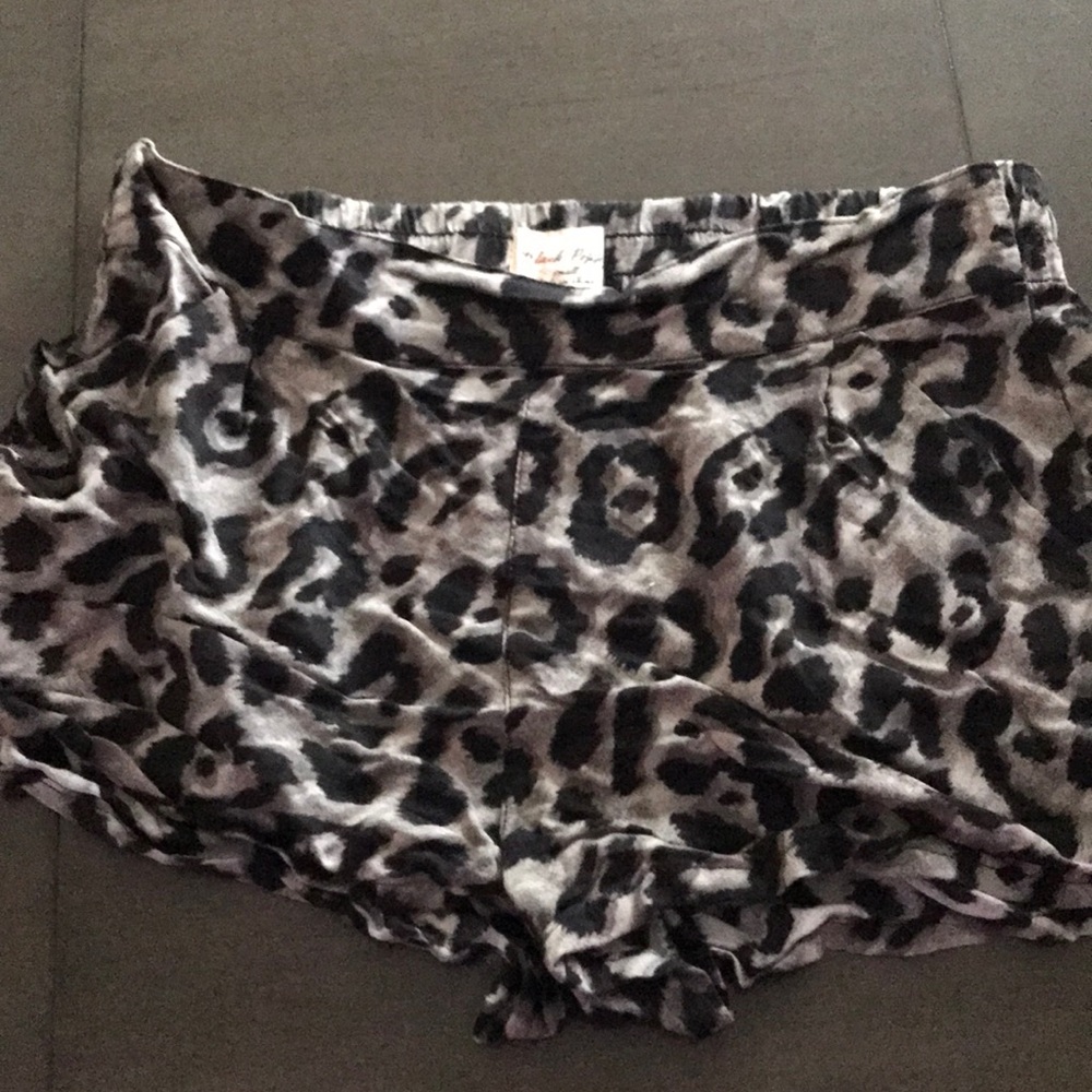 Black cheetah shorts